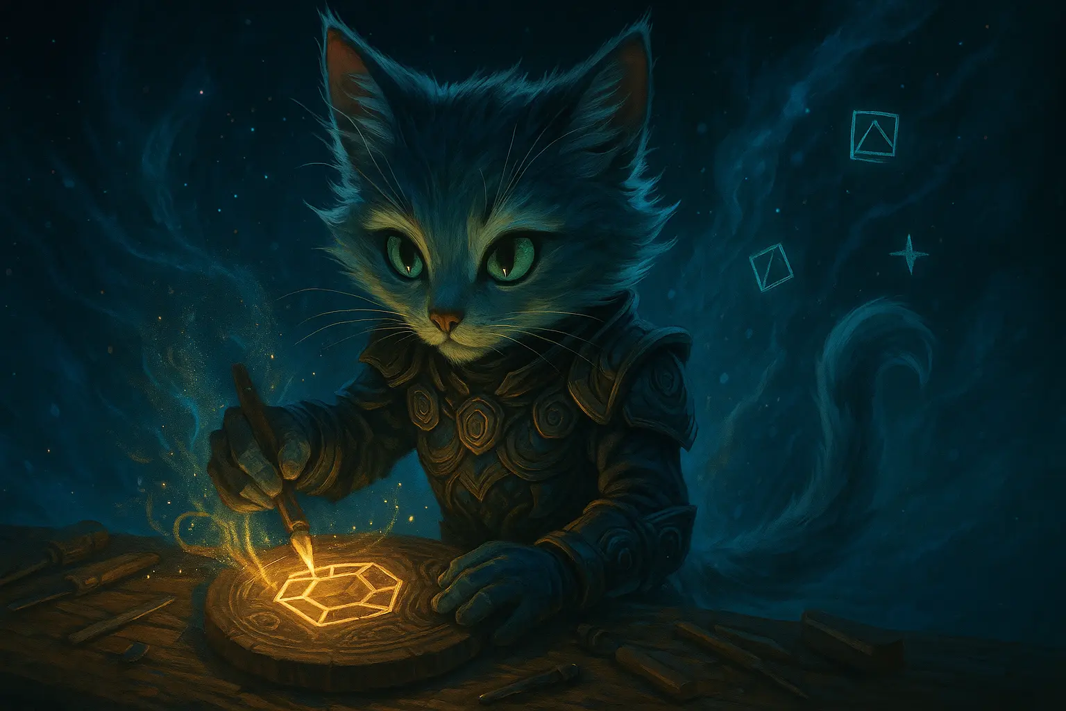 Nine Lives rune-inspired minimal logo concept explaining brand symbolism